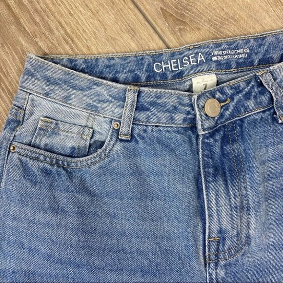 Mandee Chelsea Vintage Straight Mid Rise Jeans - Picture 5 of 15